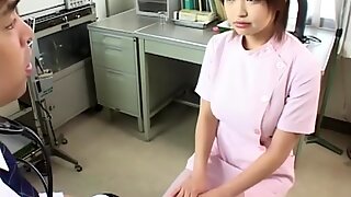 Japanese Nurse with big natural tits gets cum covered - Japanese Bukkake Or